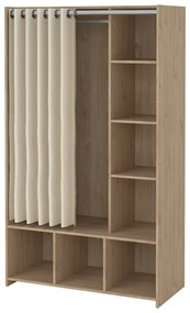 Дъбов гардероб в бяло и бежово 105x180 cm Kit - Tvilum
