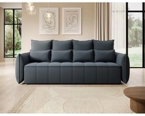 Син шенилов сгъваем/с място за съхранение диван 242 cm Weltton – ELTAP