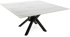 Сгъваема трапезна маса с допълнителна плоча с каменен плот за маса 90x150 cm Arlene – Marckeric