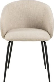 ЦЛЯРА Бежово (тъкан Басэл 24)/черни крака - МОДЕРЕН ТАПИЦИРАН СТОЛ ЛОФТ ЗА ДНЕВНА/ТРАПЕЗАРИЯ/ОФИС