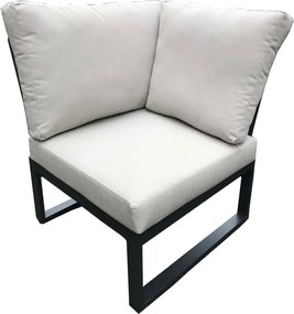 Сив алуминиев градински комплект за отдих за 5 души Rotterdam – Rojaplast