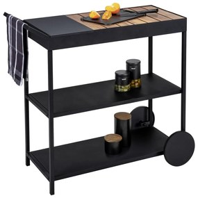 Маса за сервиране на колелца с акациев плот 40x80 cm Miro - Wenko