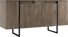 Меламинов бюфет Luxe в цвят орех 160x35x80см.