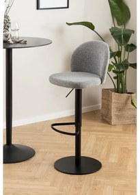 Черен и сив бар стол с регулируема височина (височина на седалката 55 см) Patricia - Actona