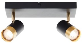Brilliant - LED спот VIGOLO 2xGU10/5W/230V черно/златисто