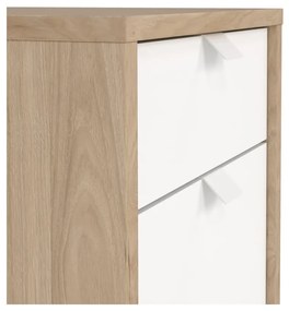 Шкаф в дъбов декор в бял и естествен цвят 41x61 cm Sign - Tvilum