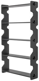 Черна библиотека от масивен бор 84x140x20 cm Savoya – Bloomingville