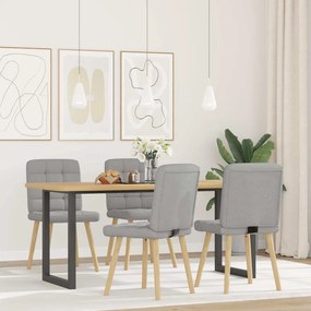 3315200 vidaXL Трапезни столове, 4 бр, облачно сиви, текстил