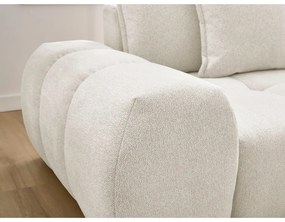 Бял шенилов сгъваем/с място за съхранение ъглов диван (десен ъгъл) Everest – Bobochic Paris