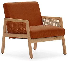 Велурено кресло в цвят тухла Debra - Marckeric