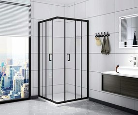 Душ кабина Rea Vito Black Mat 80x80