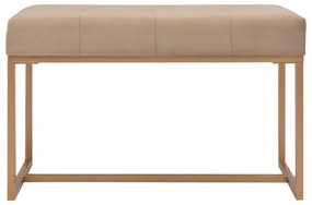 247559 vidaXL Пейка, 80 см, бежово кадифе
