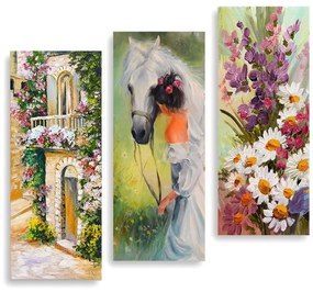 Картини в комплект от 3 бр. 20x50 cm - Wallity