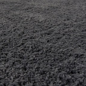 Антрацитен кръгъл килим 133x133 cm - Flair Rugs