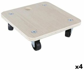 Дървена Основа с Колелца Bricotech 58764 (30 x 30 x 8 cm) Дървен 30 x 30 x 8 cm 1,8 mm