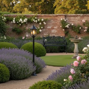 Външна стоеща лампа черна 120 см IP44 - Хавана