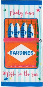 Памучна плажна кърпа 76x160 cm Sardines – Catherine Lansfield