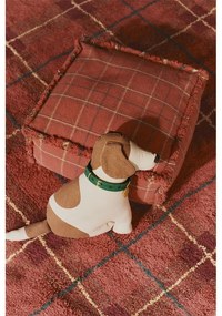 Ръчно изработен червен памучен килим подходящ за пране 140x190 cm Tartan Vintage Red – Lorena Canals