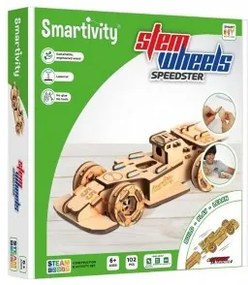 Smart Games - Дървен конструктор Състезателна кола STY001