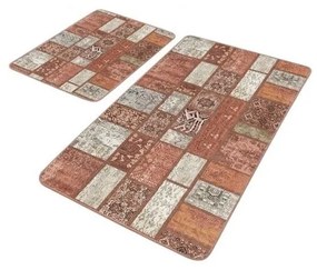 Кафяви кадифени килими за баня в комплект от 2 бр. 60x100 cm – Mila Home
