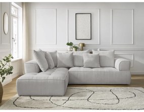 Светлосив шенилов ъглов диван (ляв ъгъл/L форма) Whesley – Bobochic Paris