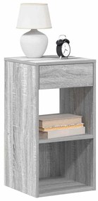 858724 vidaXL Нощни шкафчета с чекмеджета, 2 бр, сив сонома, 35x34x66,5 см