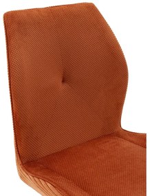 Оранжеви велурени трапезни столове в комплект 2 бр. Adaya – Marckeric
