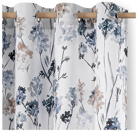 Бяло/светлосиньо dimout перде 135x250 cm Solkone – Restilo