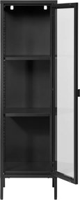 Черна метална витрина 40x140 cm Brisbane – House Nordic