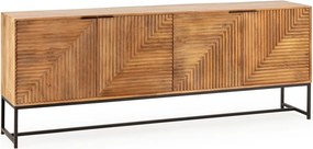 Скрин от масивно манго в естествен цвят 210x80x40 cm Nereida – MOME