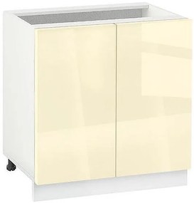 Долен шкаф МДФ Глосмакс 802 (80см) Бял