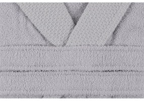 Сив памучен халат за баня размер M Cappa - Foutastic