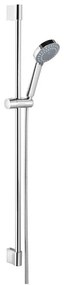 Душ комплект от неръждаема стомана в лъскаво сребристо с ръчен душ и подвижен държач 98 cm Amy – Sapho