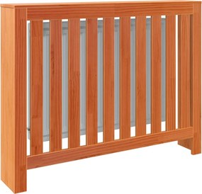 Параван за радиатор восъчнокафяв 108,5x19x84 см бор масив