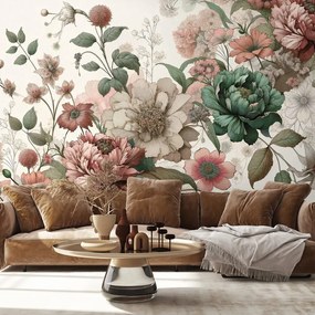 Тапет – Винтидж пастелни цветя