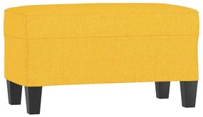 349436 vidaXL Пейка, светложълта, 70x35x41 см, плат