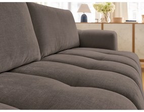 Кафяво-сив сгъваем/с място за съхранение диван 251 cm Fuji – Bobochic Paris
