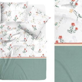 Обръщаемо спално бельо от висококачествен памук с флорален мотив Ширина: 160 см | Дължина: 200 см