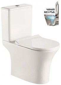 Моноблок ICC 7937S MATT WHITE, седалка и капак, порцелан, бял мат, 83x65x37см