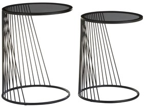 Кръгли маси със стъклен плот в комплект от 2 Trento - Premier Housewares