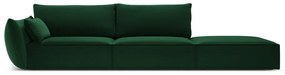 Тъмнозелен кадифен диван ляв ъгъл 264 cm Vanda – Mazzini Sofas
