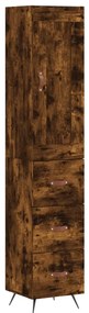 3200174 vidaXL Висок шкаф, опушен дъб, 34,5x34x180 см, инженерно дърво