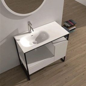 Долен шкаф за баня ICP 4885 + 4613, 90x48x85см