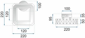 Аплик Кристален LED APP415-W APP416-W