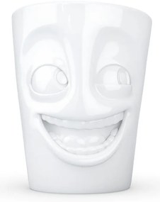 Бяла порцеланова чаша с дръжка и усмивка , обем 350 ml - 58products