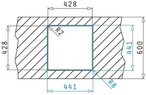 мивка Pyramis Lume 1B-40X40