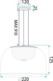 Висяща LED лампа APP1690-1PC B Gold