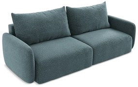 Тюркоазен разтегателен диван с място за съхранение 238 cm Kalena – Makamii