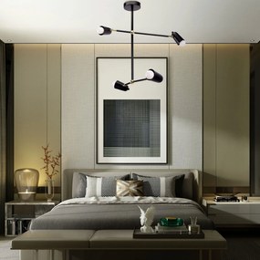Лампа APP1708-4CP BLACK + GOLD