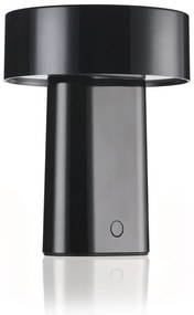 Черна пластмасова LED настолна лампа (височина 18 cm) Oblong – Zone